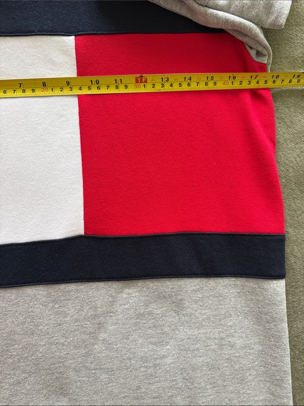 Tommy Hilfiger Grey Knit Dress with Red, White & Navy Colorblock S - Picture 6 of 8